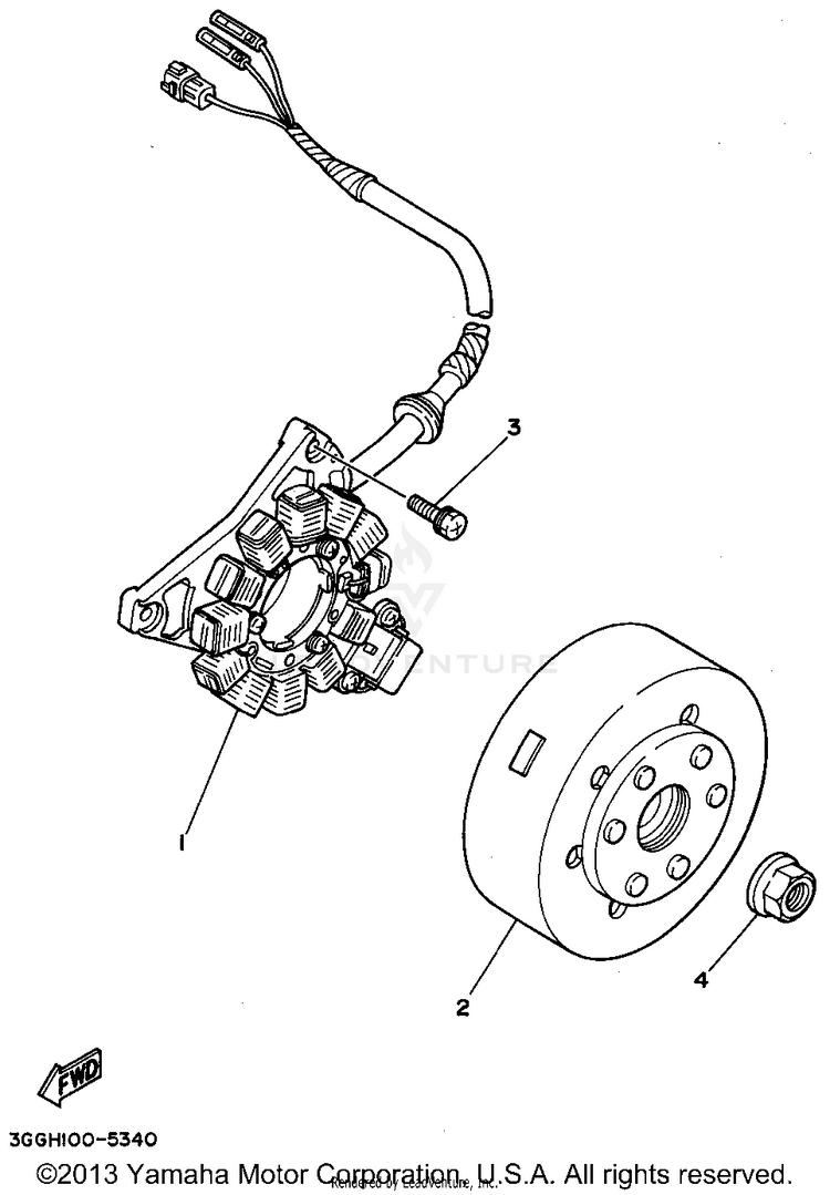 Generator BANSHEE - YFZ350G - 1995 Schematic