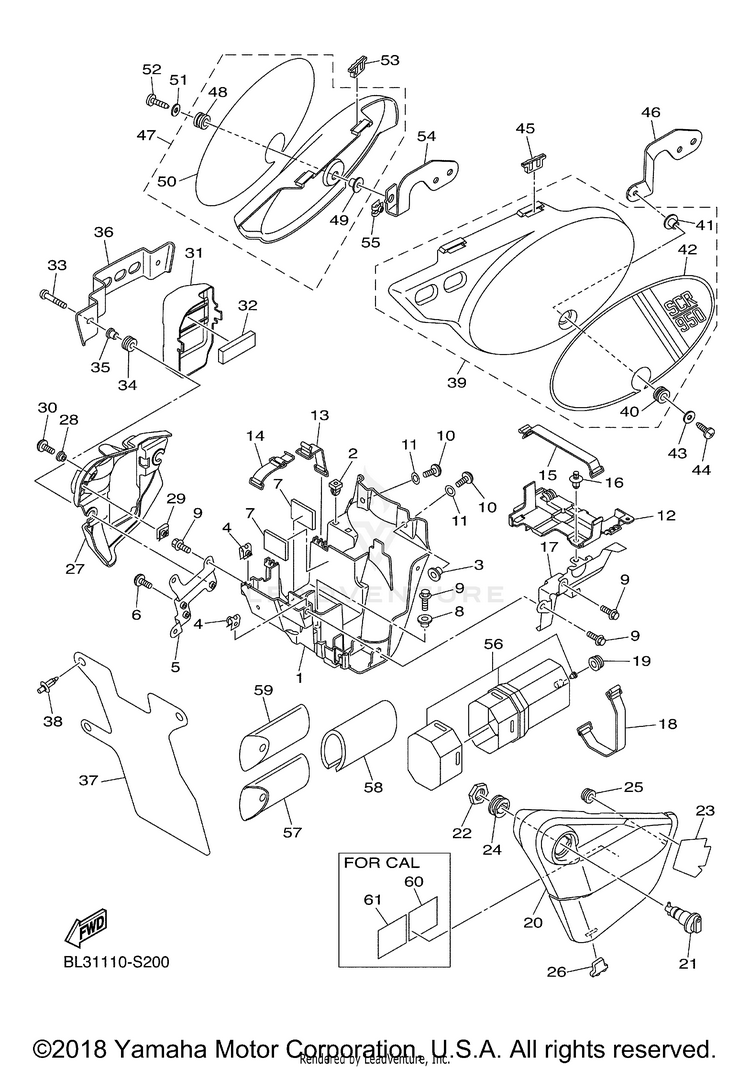Side Cover SR950 - SCR95HCGY - 2017 Schematic