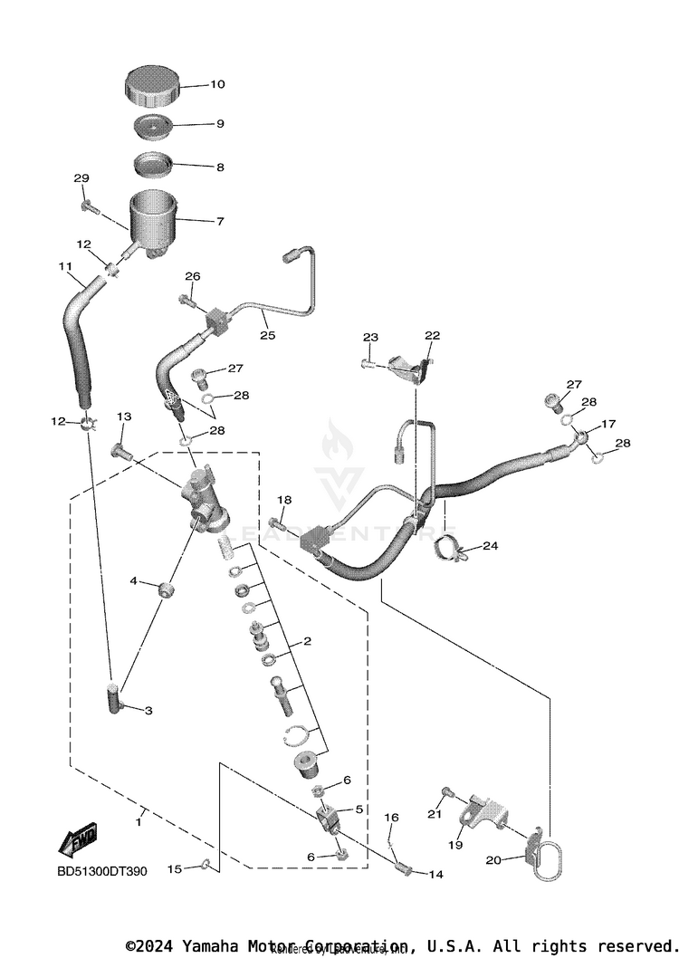 Rear Master Cylinder Schematic