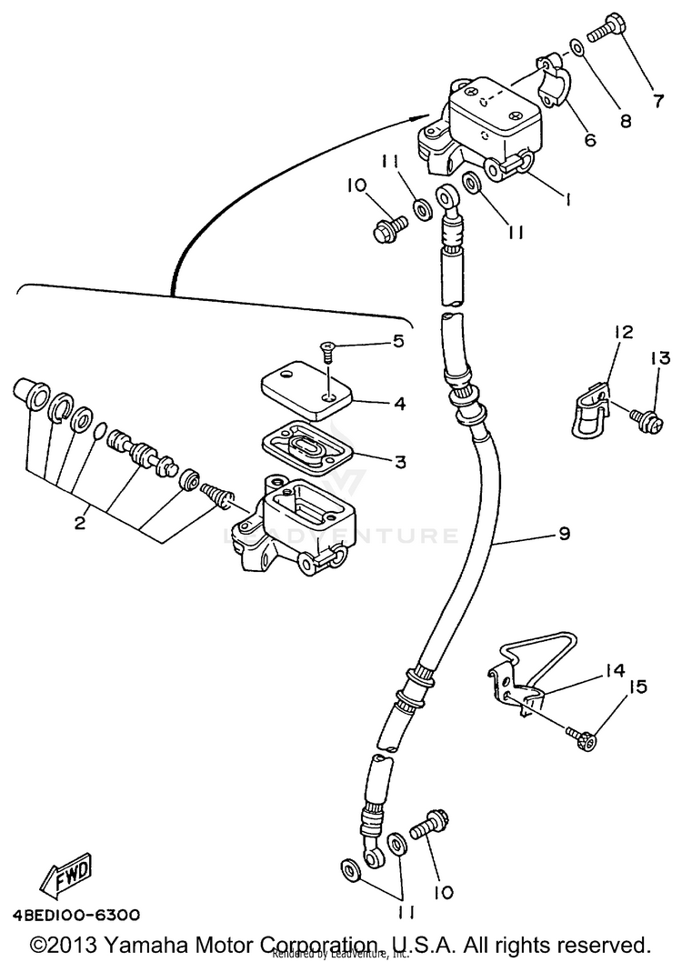 Front Master Cylinder Schematic