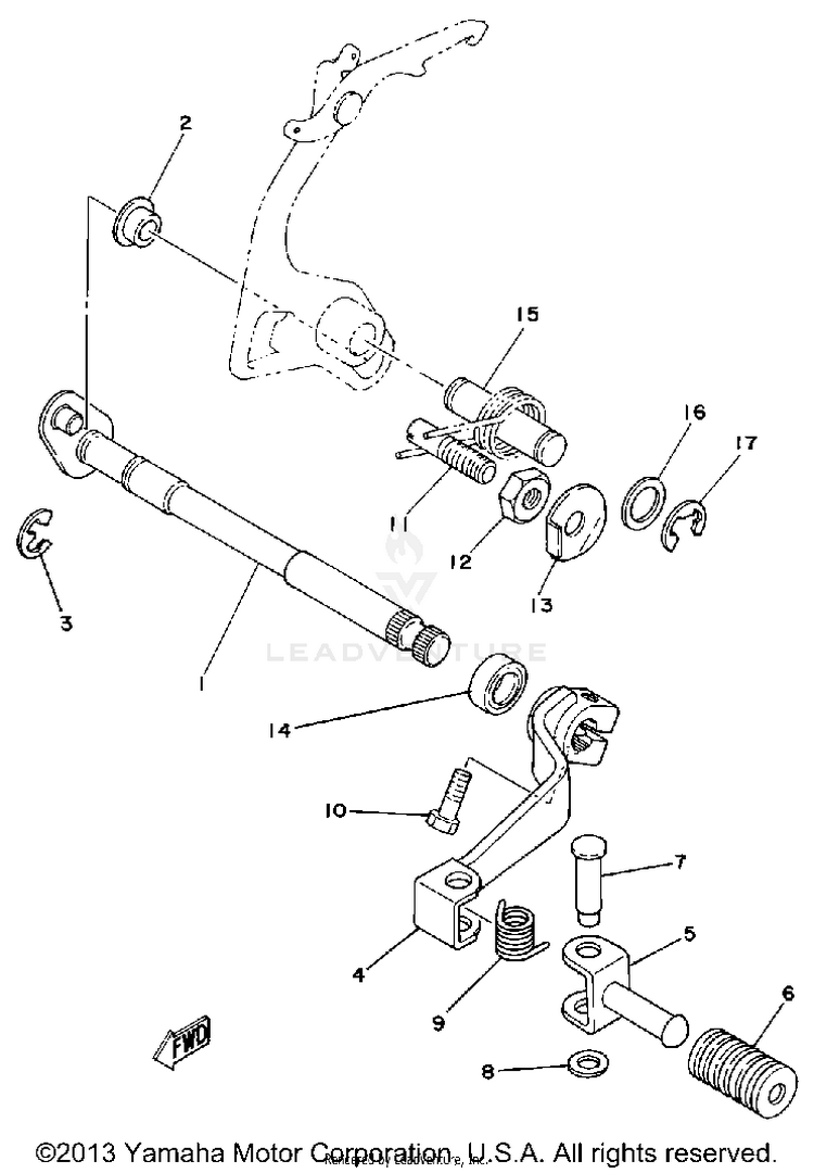 Shift Shaft - Pedal Schematic