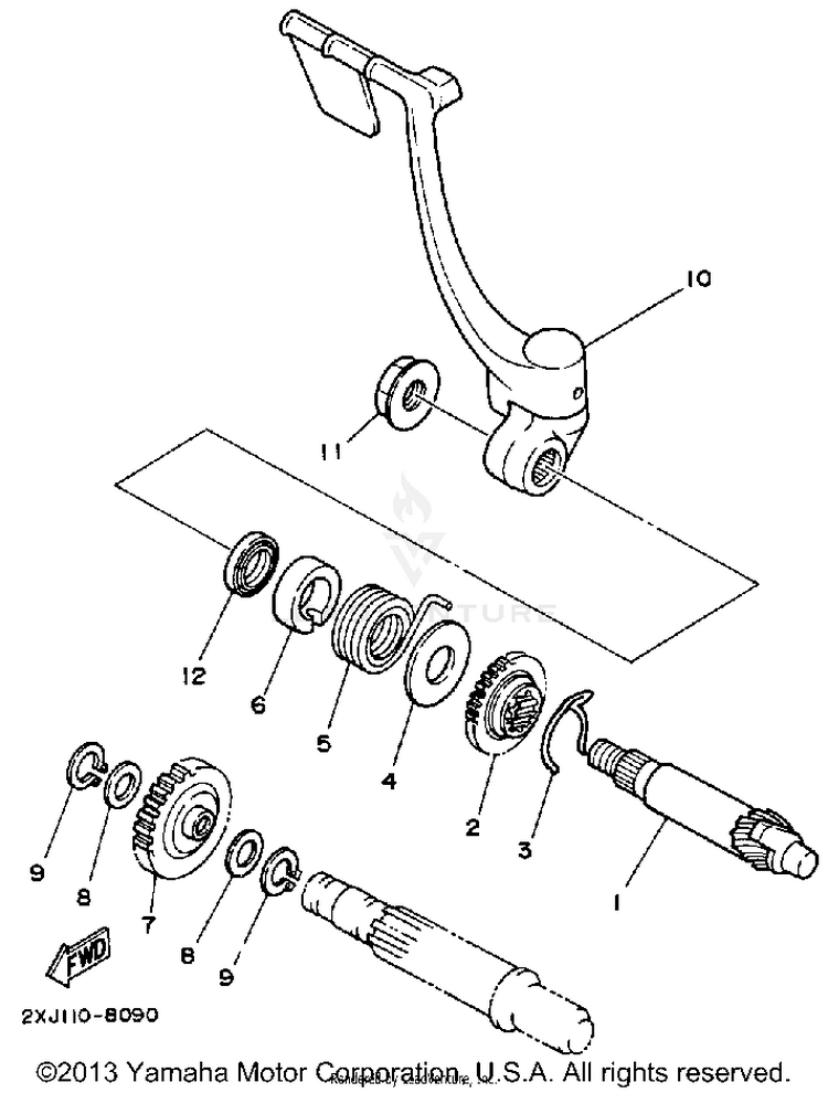 Starter BLASTER - YFS200B - 1991 Schematic