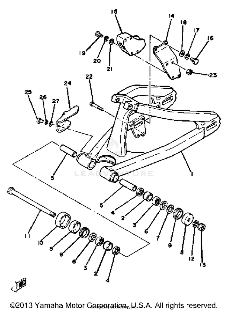Swing Arm Yz125g Schematic