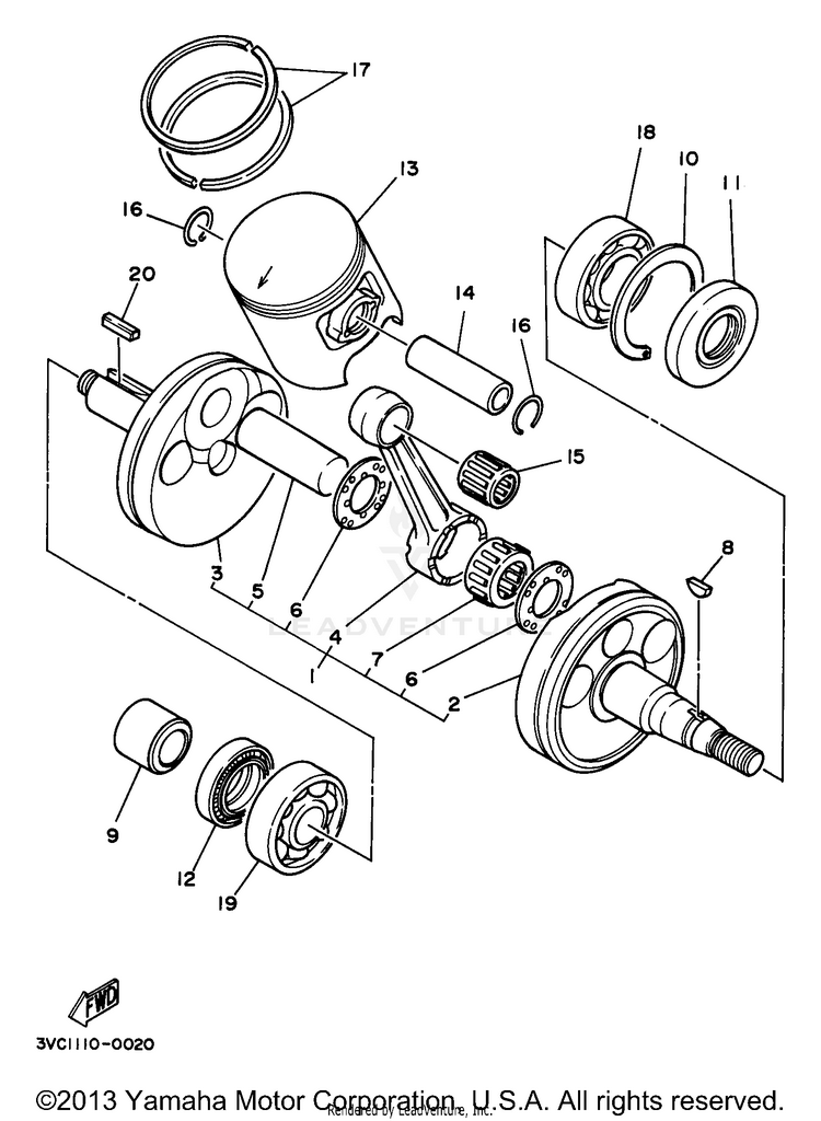 Crankshaft Piston Schematic