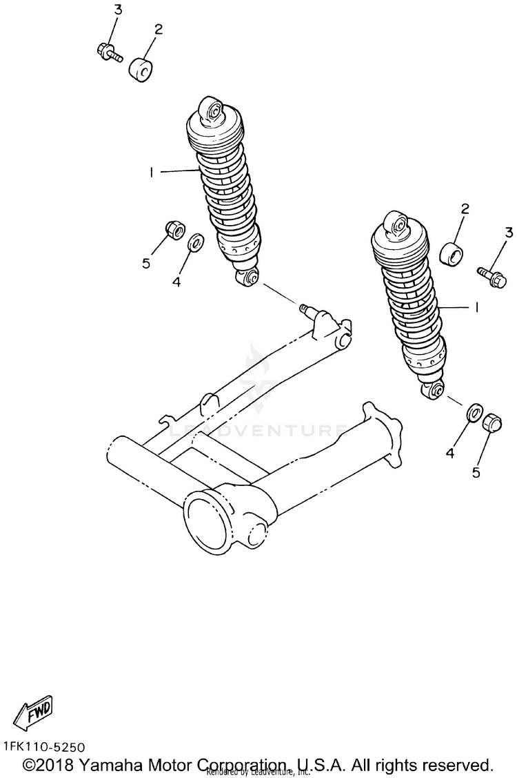 Rear Suspension V-MAX - VMX1200MC - 2000 Schematic
