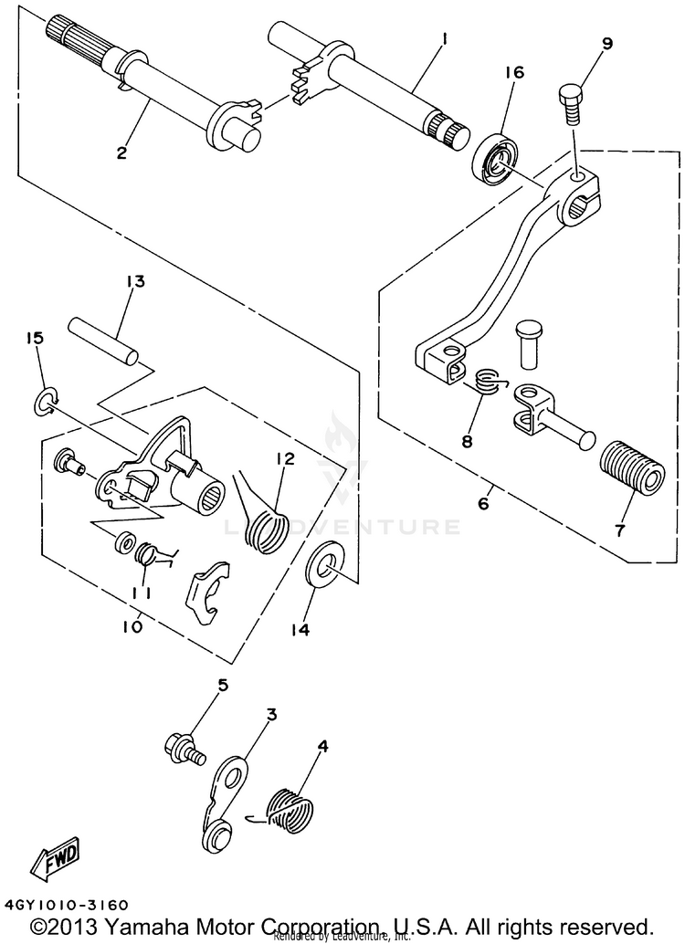 Shift Shaft Schematic