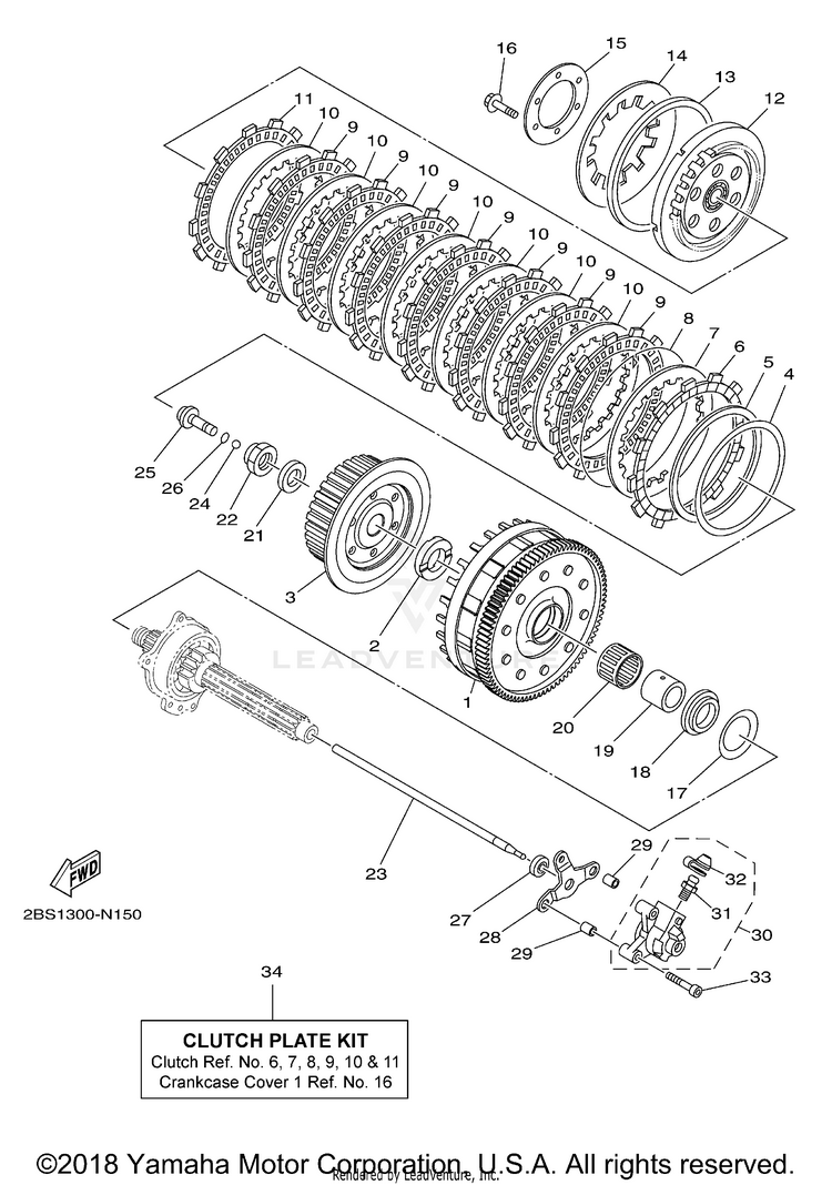 Clutch SUPER TENERE - XTZ12HCL - 2017 Schematic
