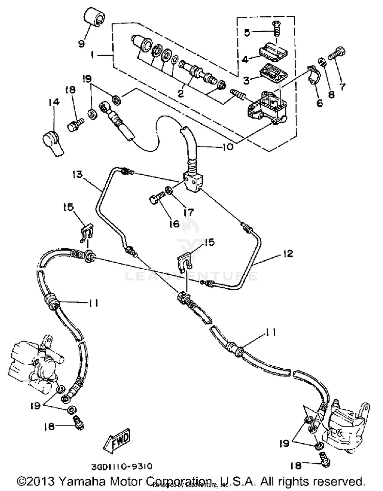Front Master Cylinder Schematic