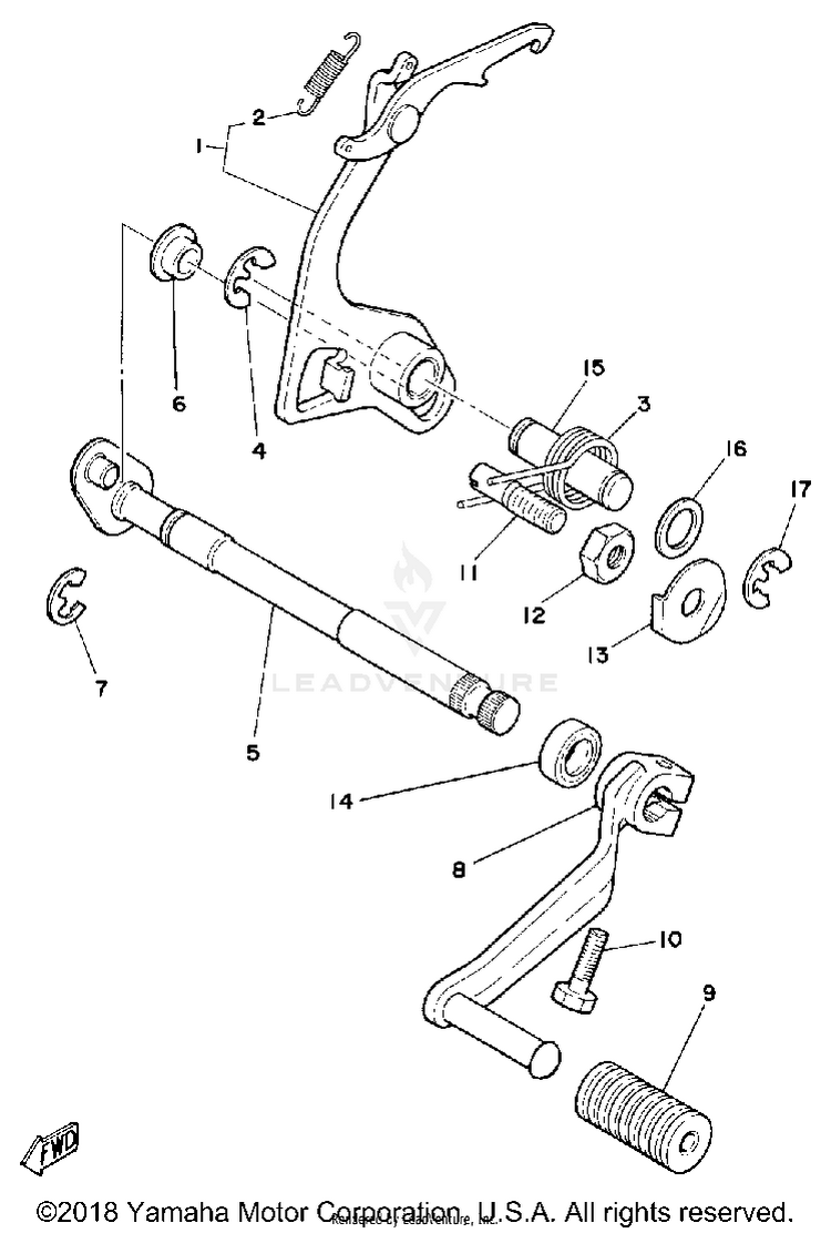 Shift Shaft-Pedal Schematic