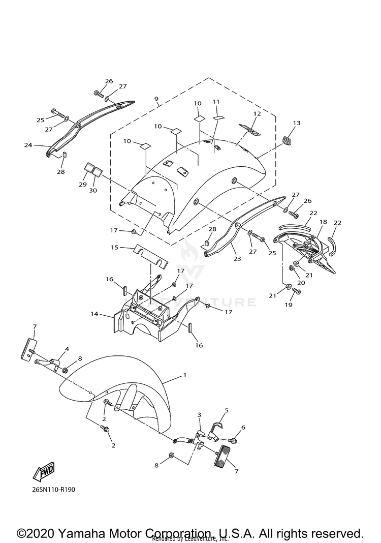 Fender V STAR 950 TOURER - XVS95CTGCB - 2016 Schematic