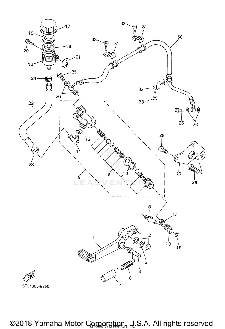 Rear Master Cylinder Schematic
