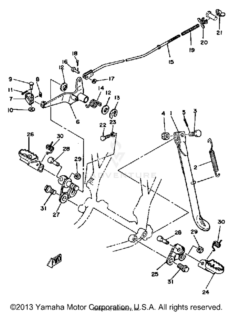 Stand - Footrest Schematic