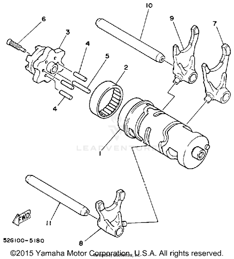 Shift Cam-Fork Schematic