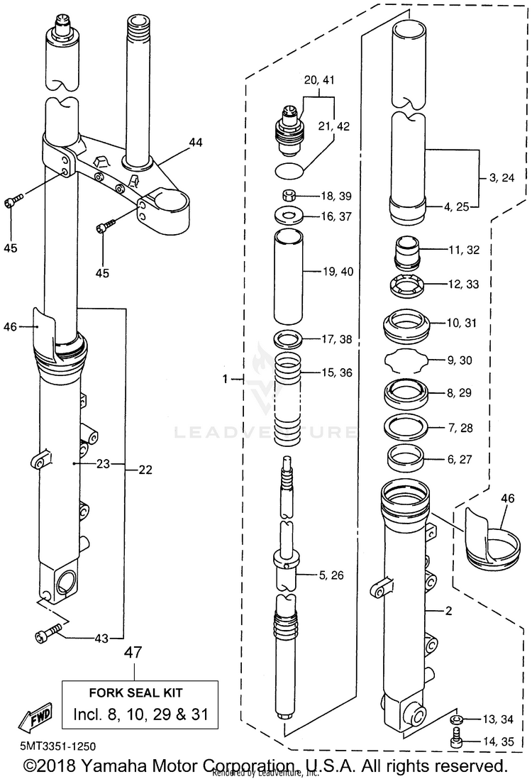 Front Fork Schematic
