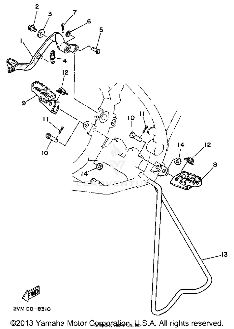 Stand-Footrest Schematic