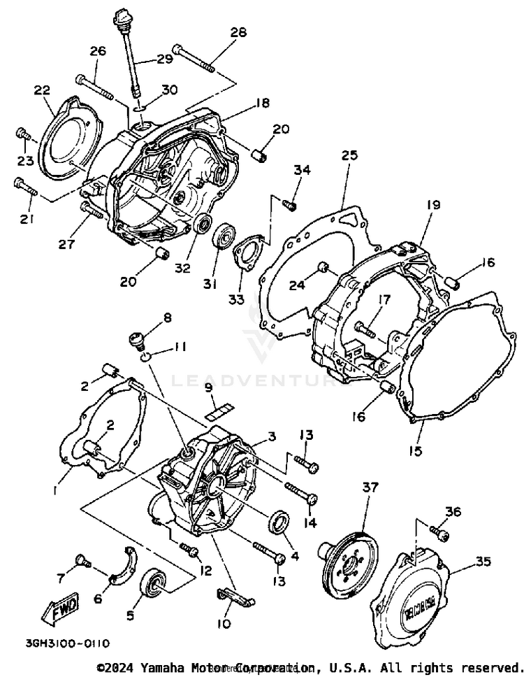 Crankcase Cover 1 Schematic