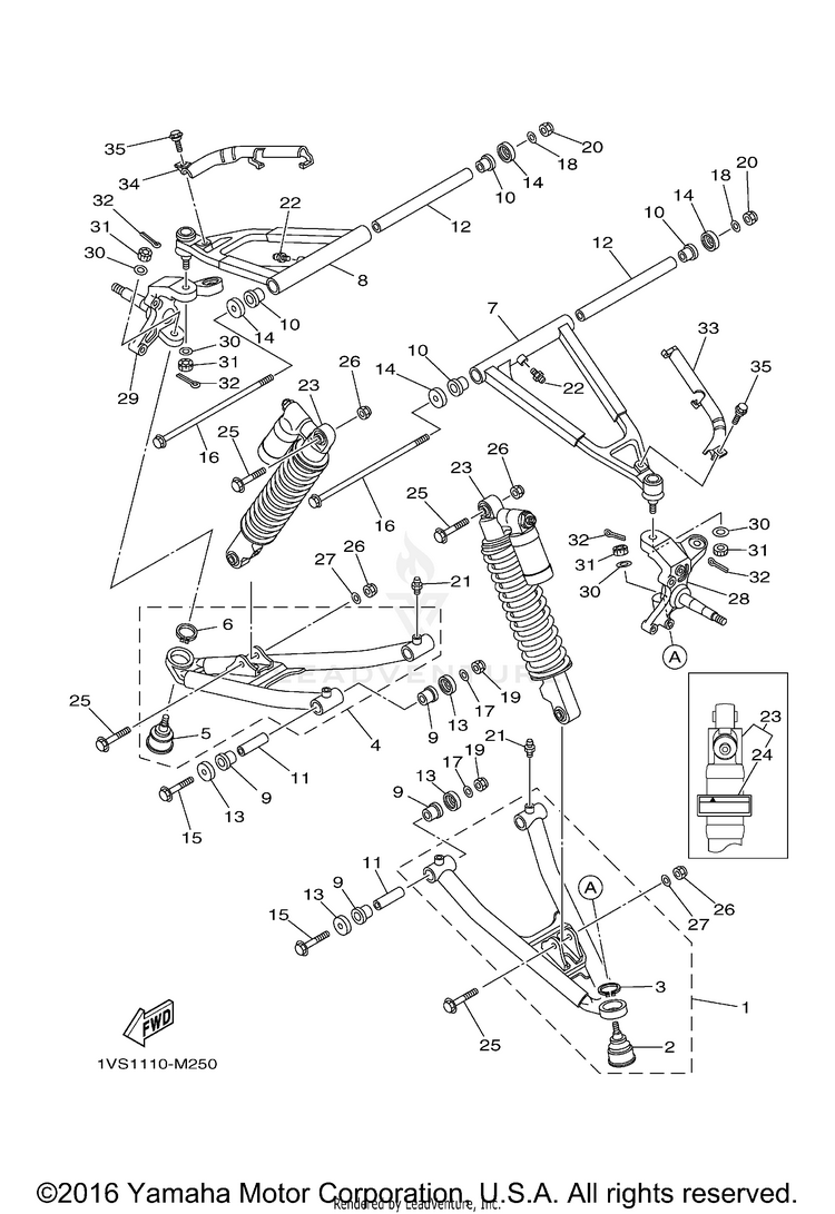 Front Suspension Wheel RAPTOR 700R SPECIAL EDITION - YFM7RSEDB - 2013 Schematic
