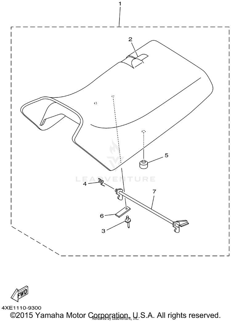 Seat BEAR TRACKER 2WD_REALTREE - YFM250XHP - 2002 Schematic