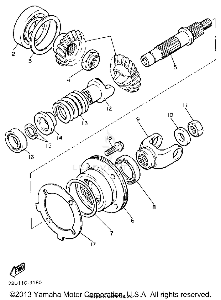 Middle Drive Gear Schematic