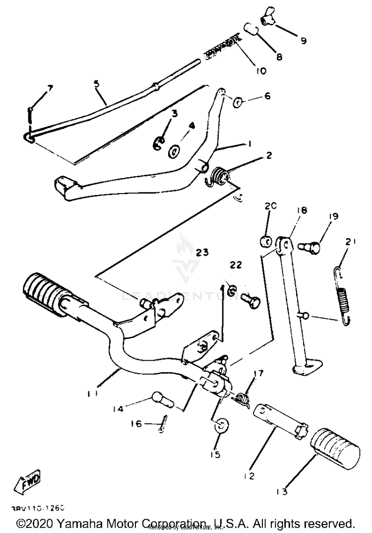 Stand Footrest Schematic