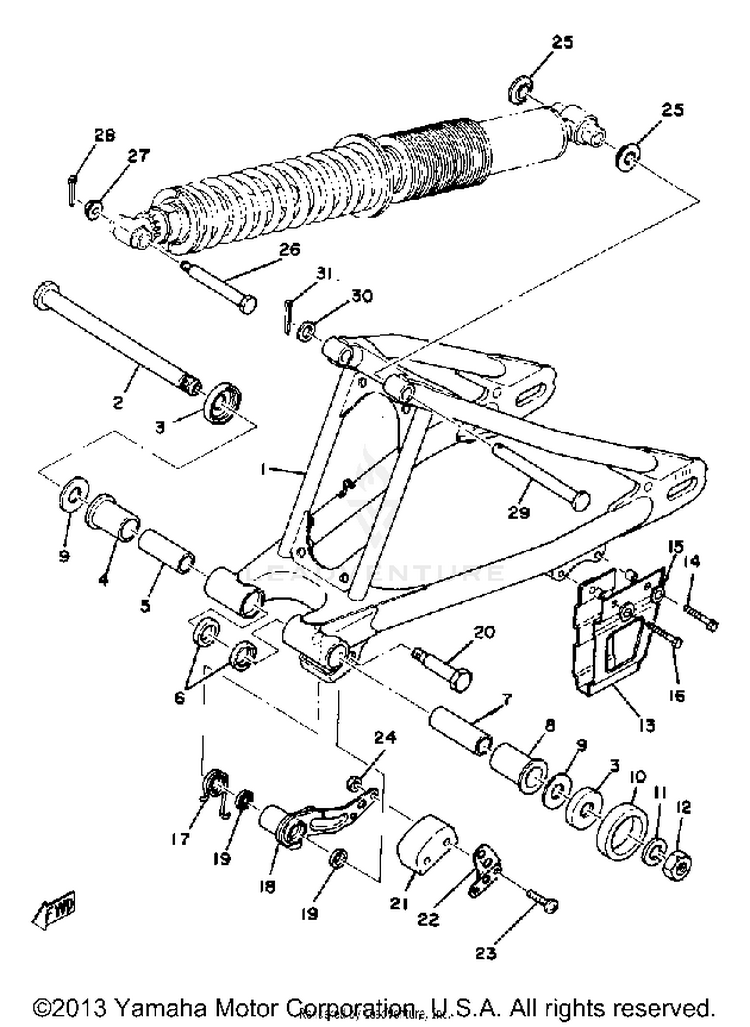 Rear Arm Yz125d Schematic