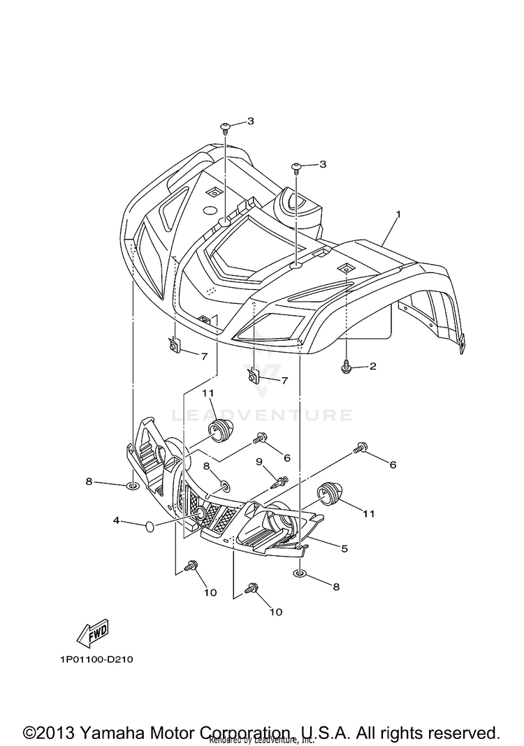Front Fender Schematic
