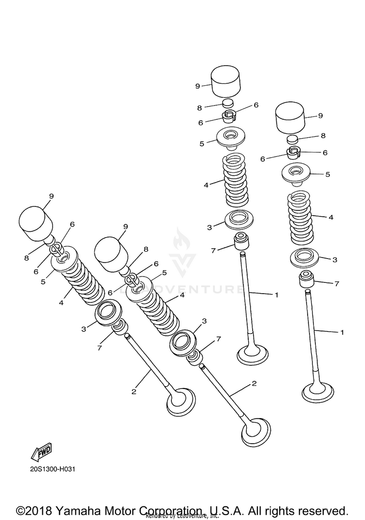 Valve FZ6R - FZ6RDCW - 2013 Schematic