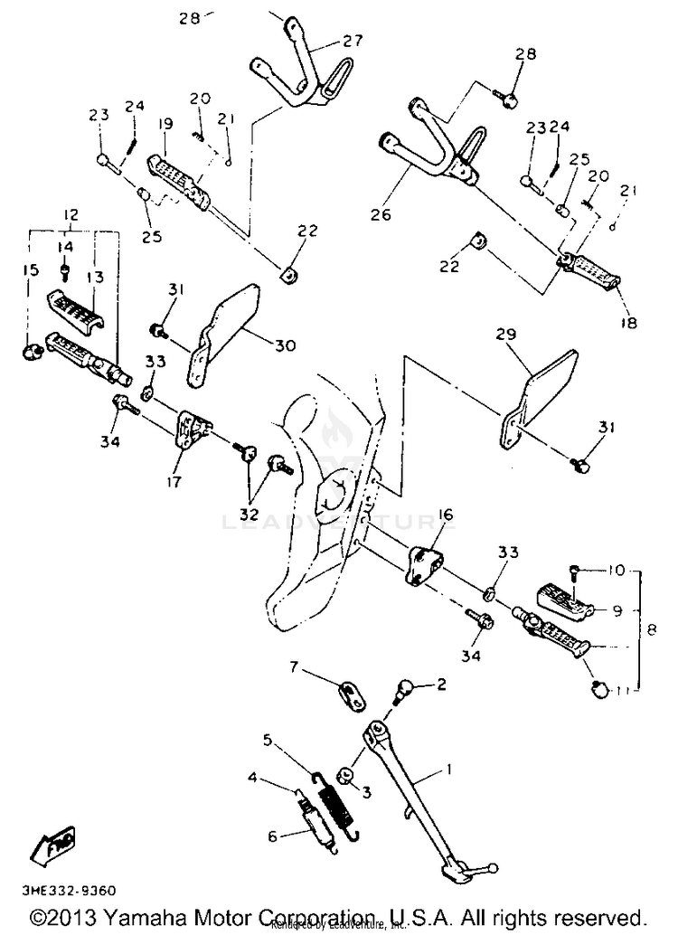 Stand - Footrest Schematic