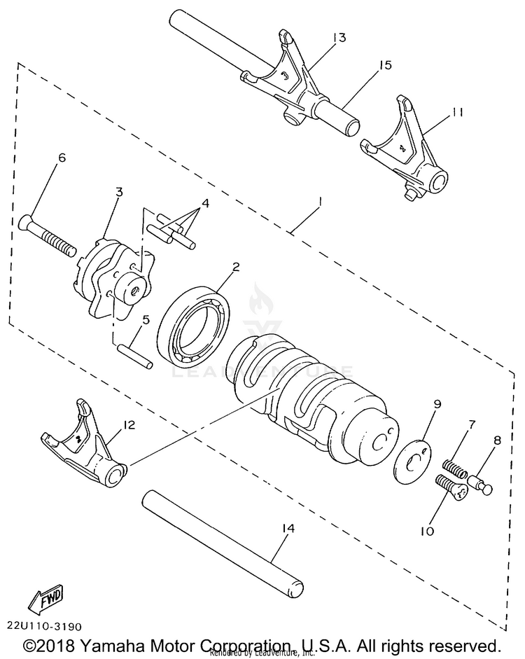 Shift Cam Fork Schematic