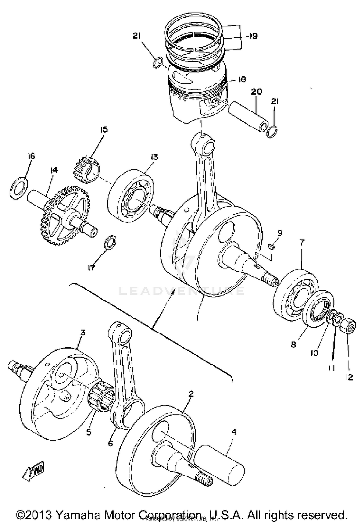 Crankshaft-Piston Schematic