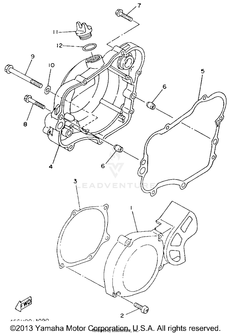 Crankcase Cover 1 Schematic