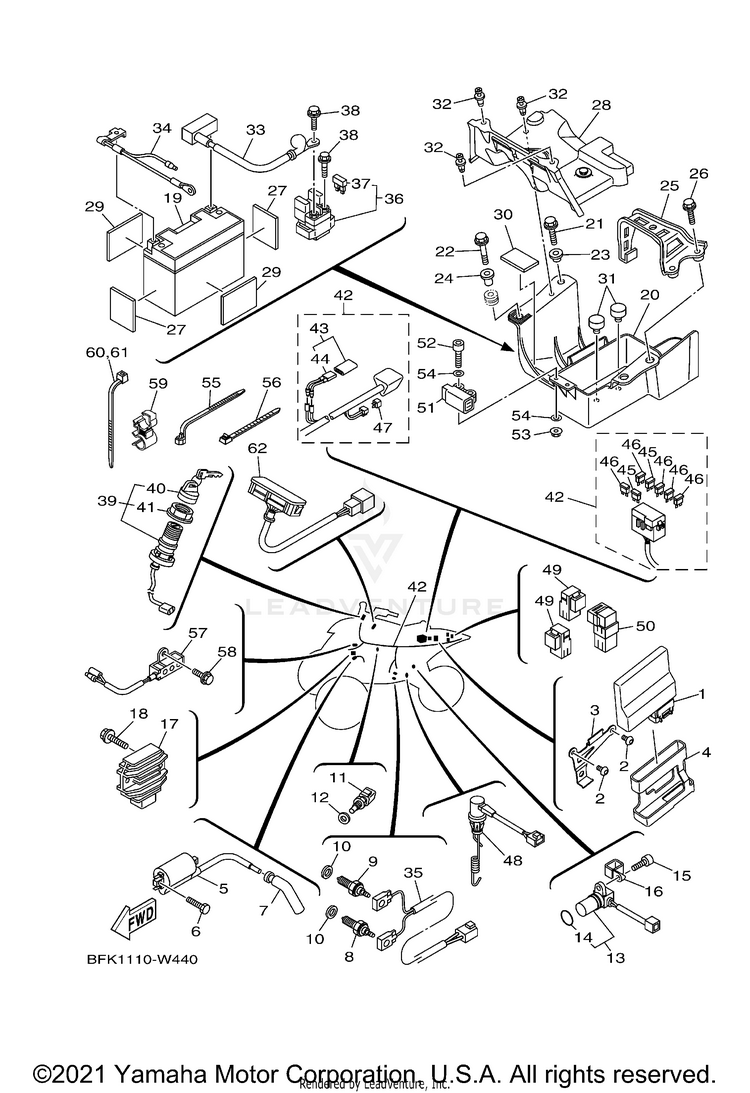 Electrical 1 RAPTOR 700R SPECIAL - YFM70RCCMB - 2021 Schematic