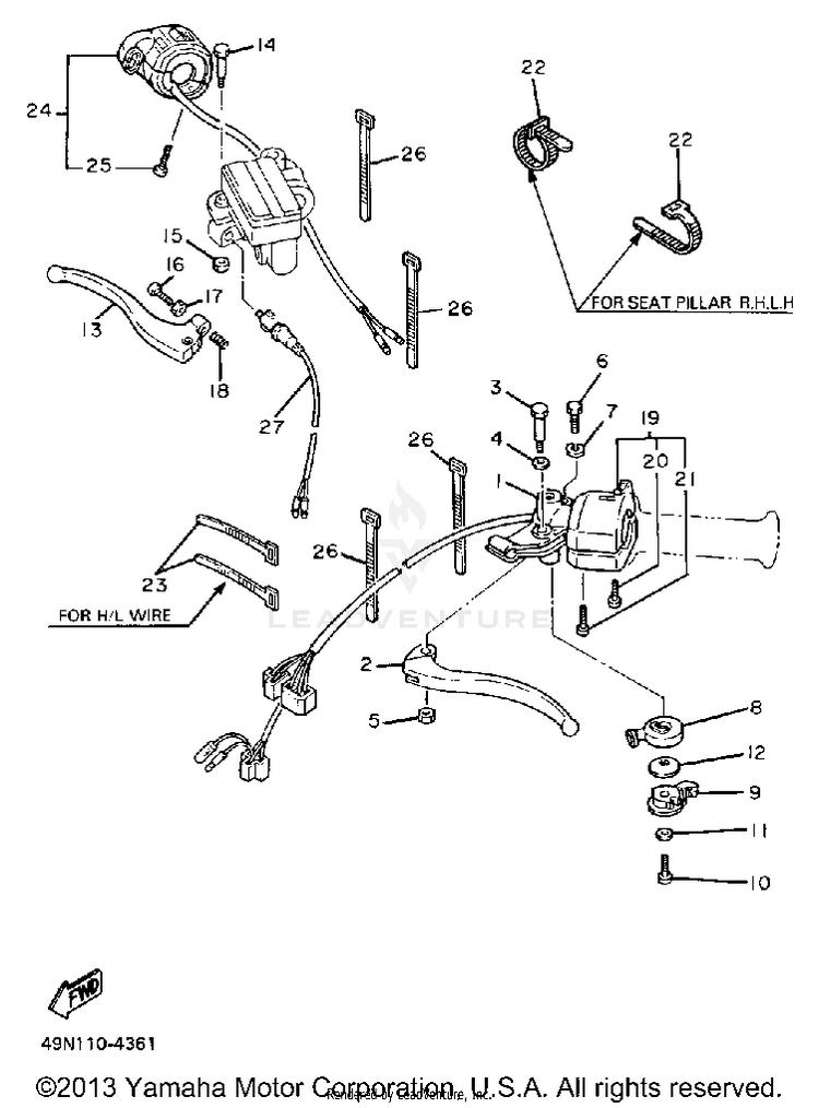 Handle Switch - Lever Schematic