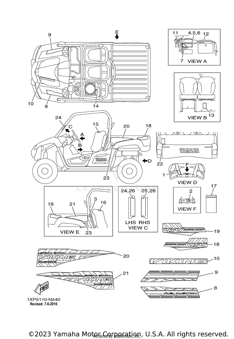 Emblem Label 1 VIKING 700 EPS SE - YXM700PSEB - 2014 Schematic