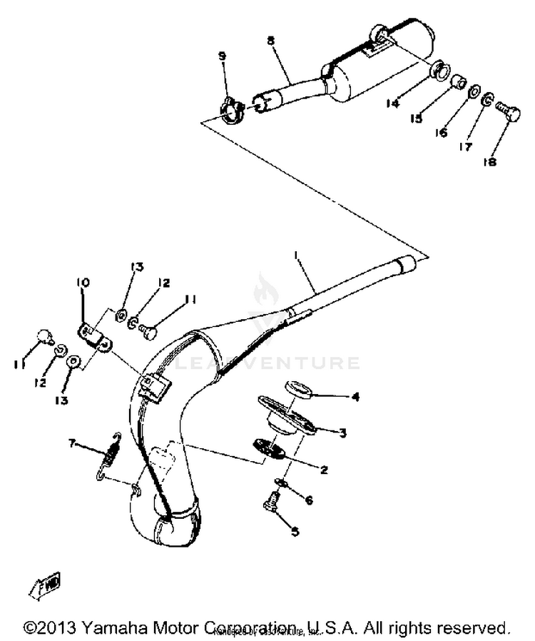 Exhaust Yz100 E - F Schematic