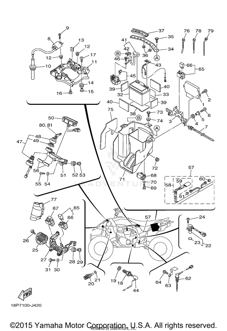 Electrical 1 YFZ450R - YFZ450RAL - 2011 Schematic
