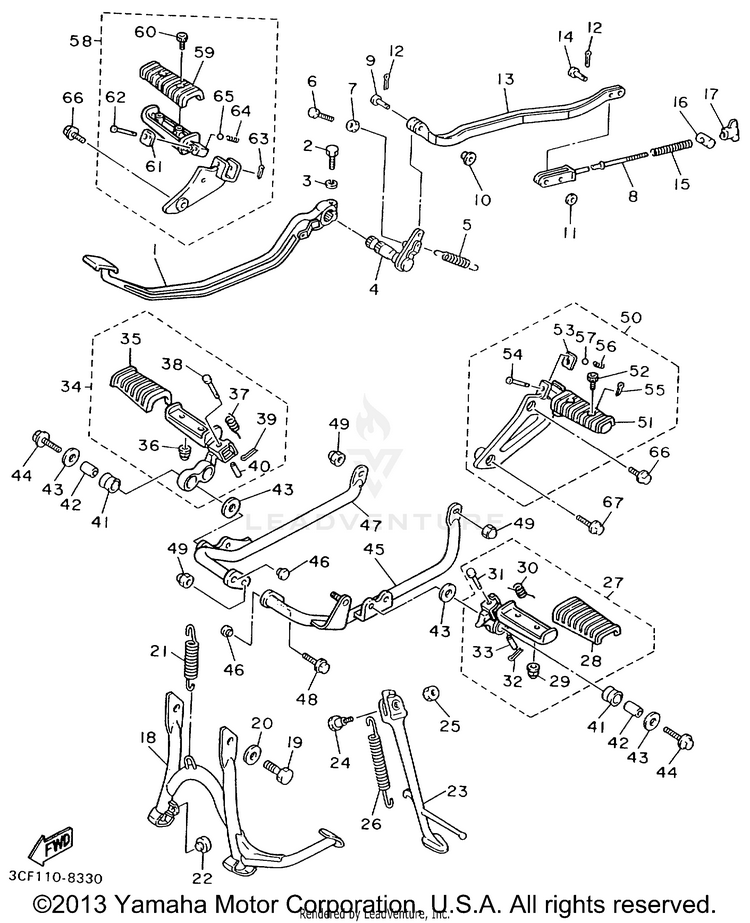 Stand Footrest Schematic