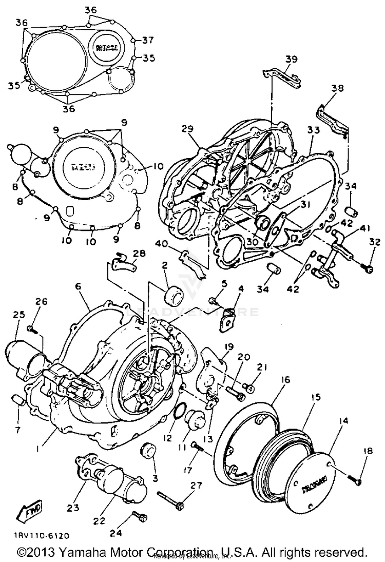 Crankcase Cover 1 Schematic