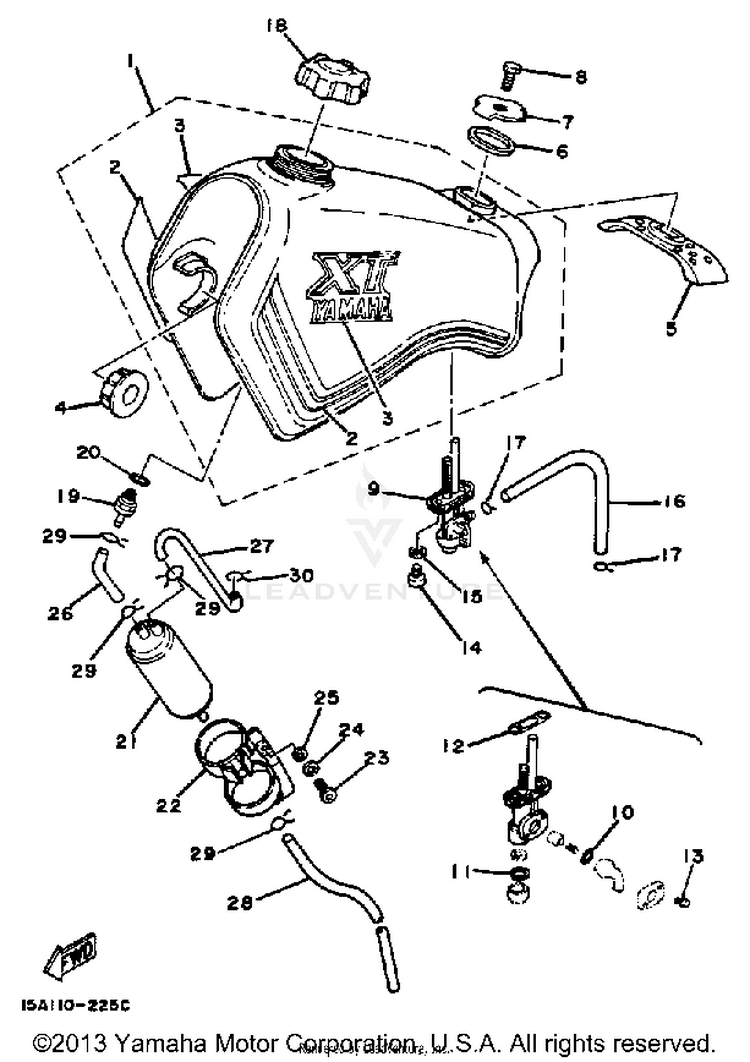 Fuel Tank California Only Schematic