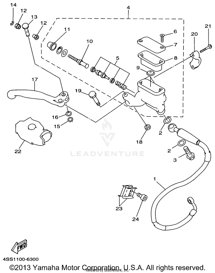 Front Master Cylinder Schematic