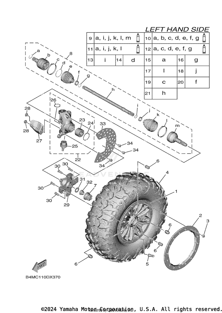 Front Wheel Schematic