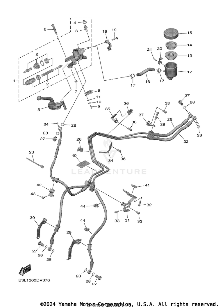 Front Master Cylinder Schematic