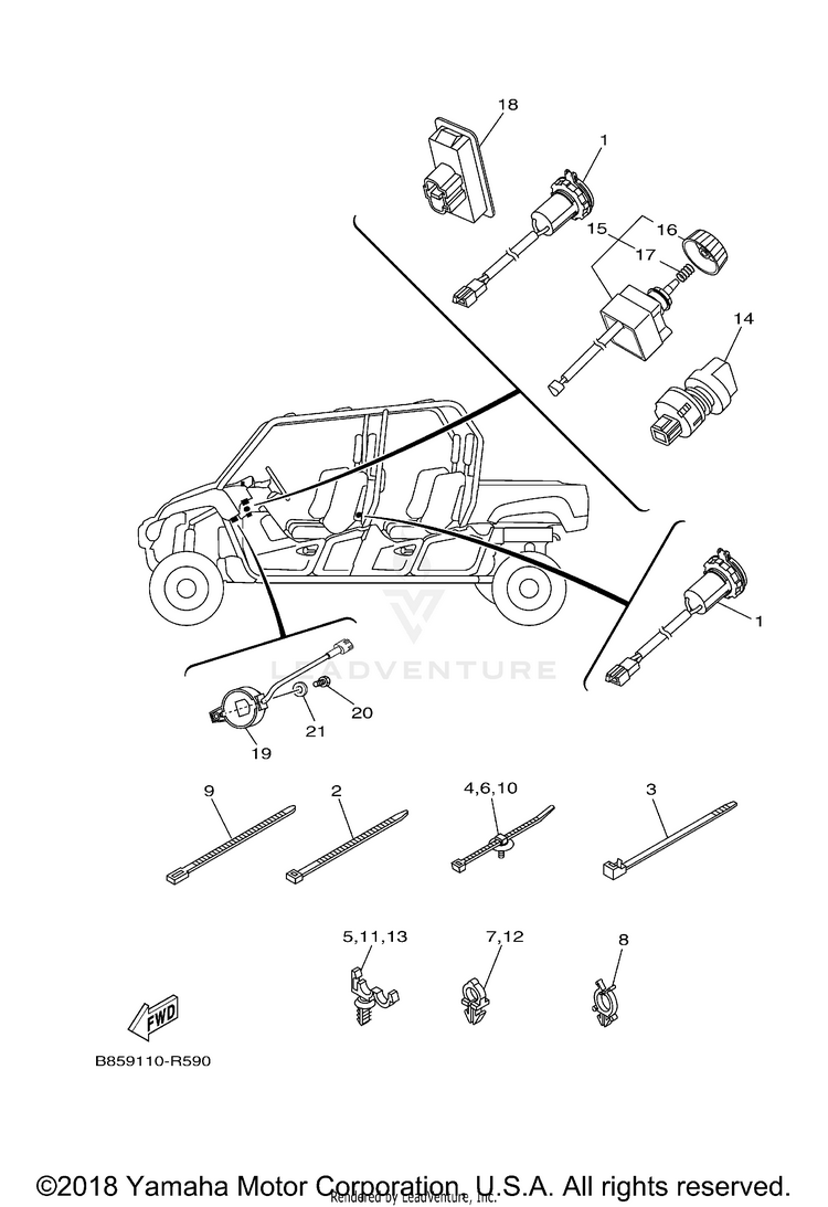 Electrical 2 VIKING VI EPS HUNTER - YXC70VPHJH - 2018 Schematic