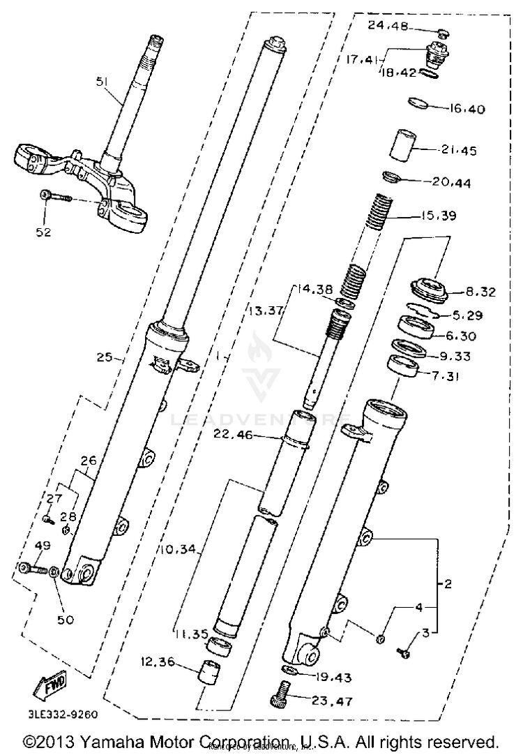 Front Fork Schematic
