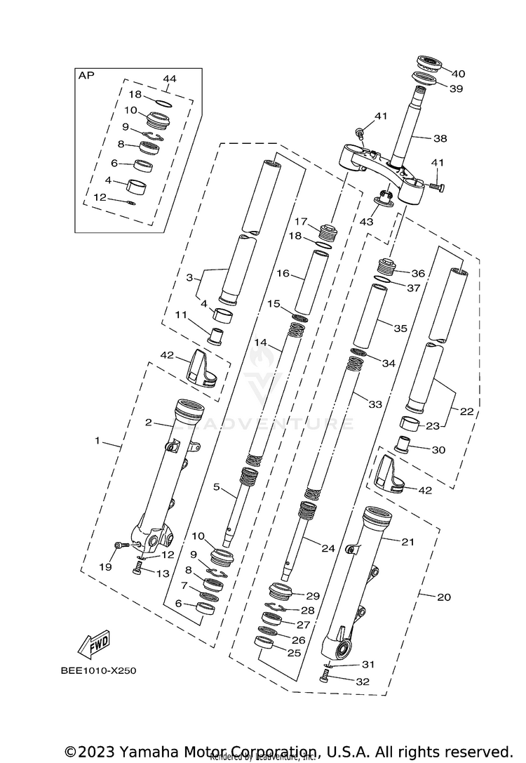 Front Fork Schematic