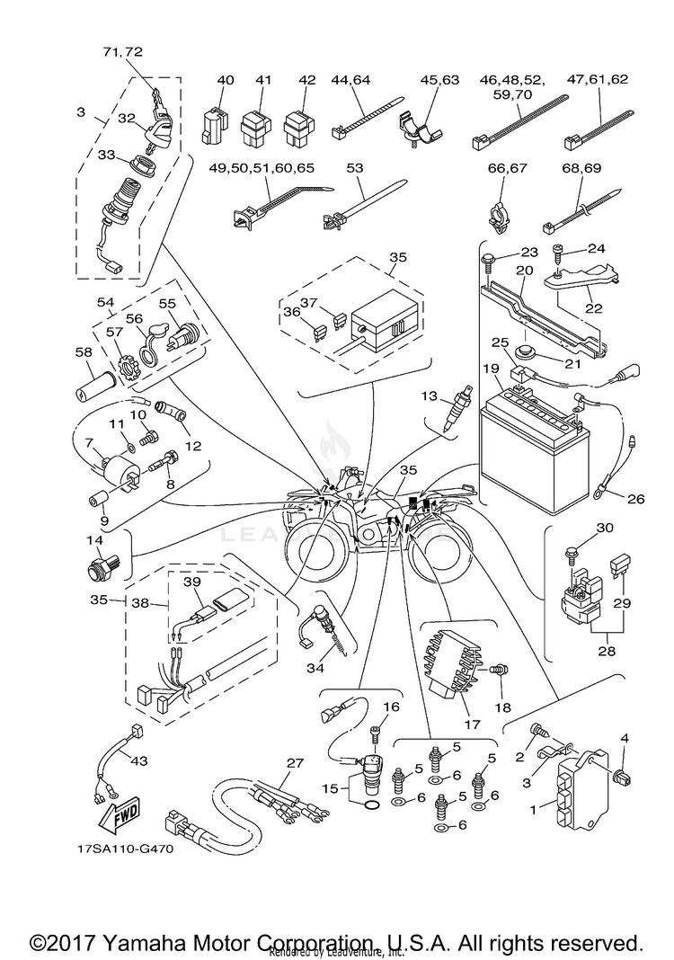 Electrical 1 GRIZZLY 450 SPECIAL EDITION - YFM45FGSPX - 2008 Schematic