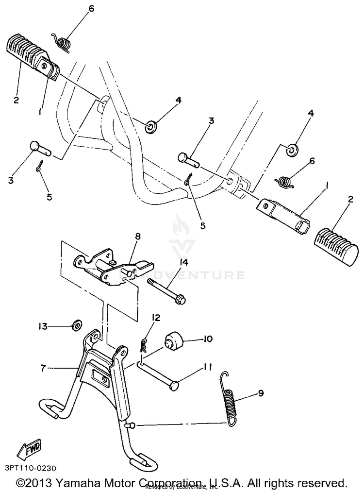 Stand - Footrest Schematic