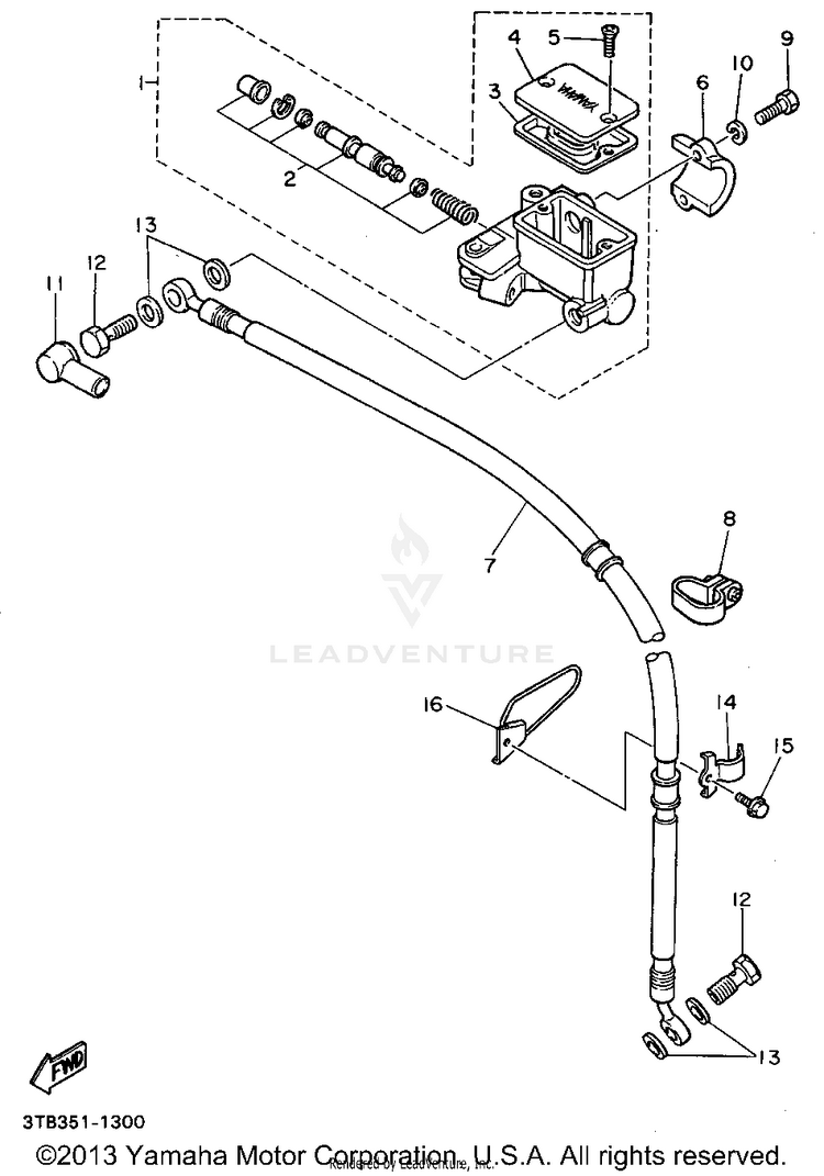 Front Master Cylinder Schematic