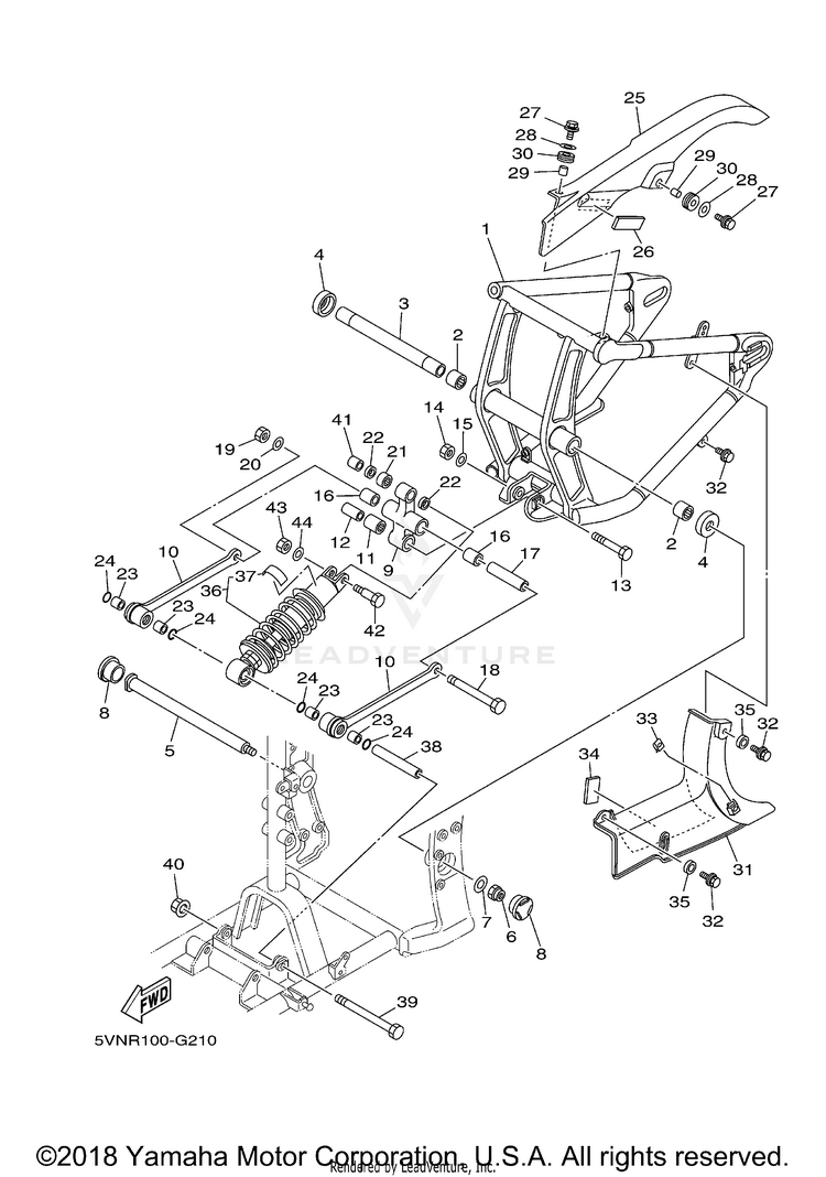 Rear Arm Suspension ROAD STAR - XV17AWXCL - 2008 Schematic