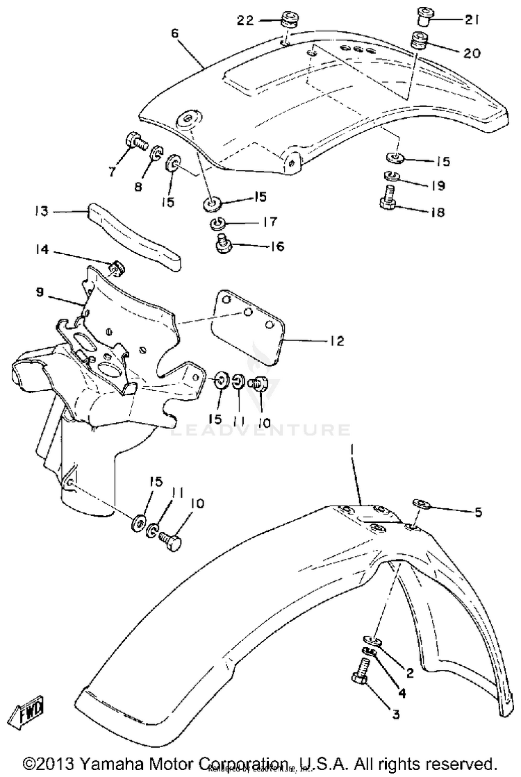 Front Fender-Rear Fender Schematic